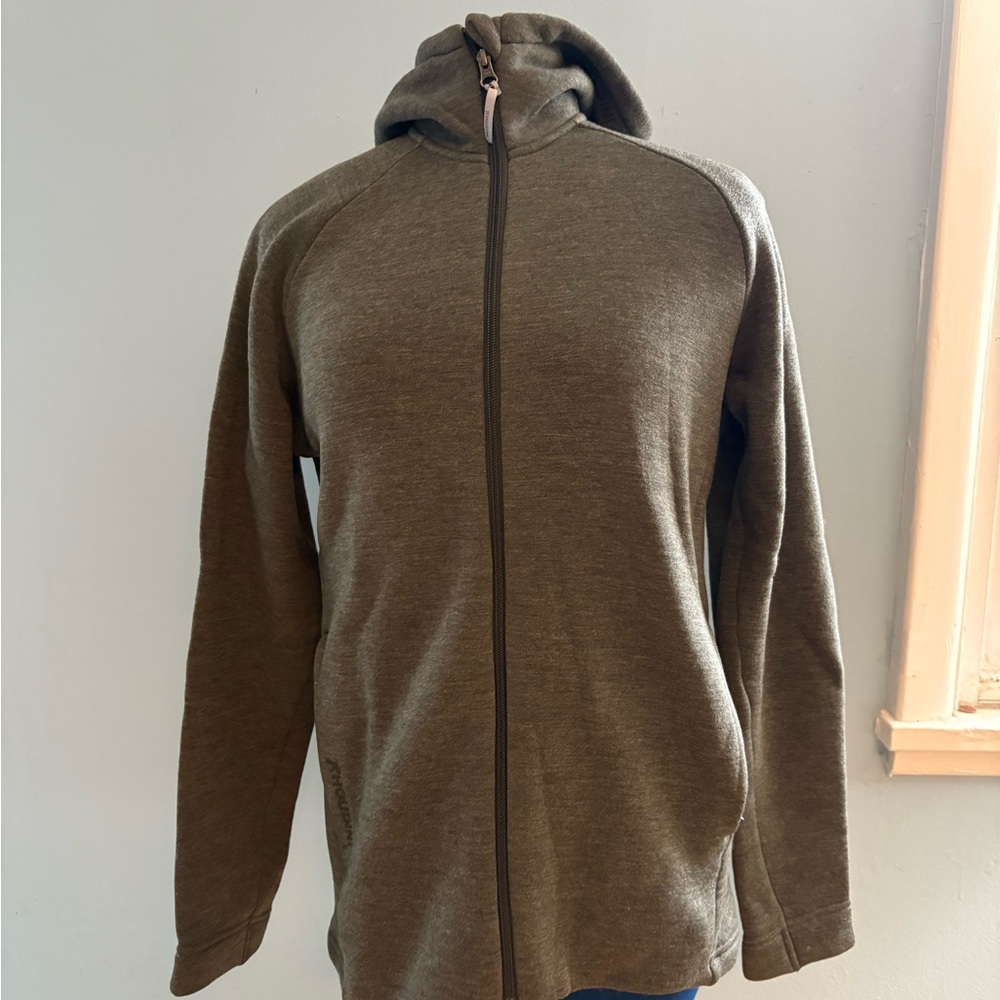 Women’s full zip hoody Olive Green Grey Sweater